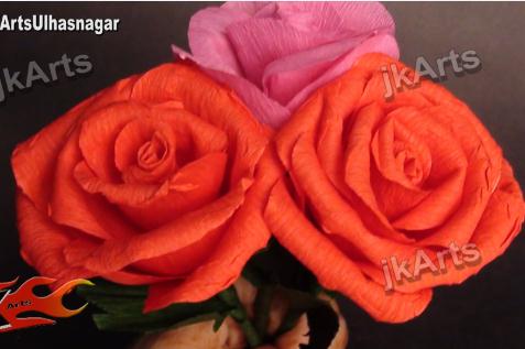 纸玫瑰花手工制作教程教你用皱纹纸制作出漂亮的手工玫瑰花