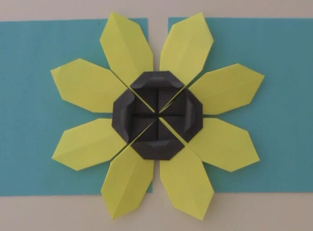 折纸花大全教你如何折太阳花的简单手工折纸花制作教程