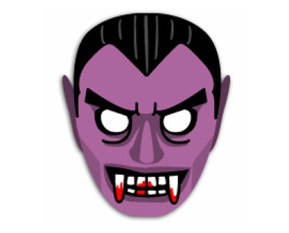 万圣节面具如何做之吸血鬼面具教程和模板免费下载
