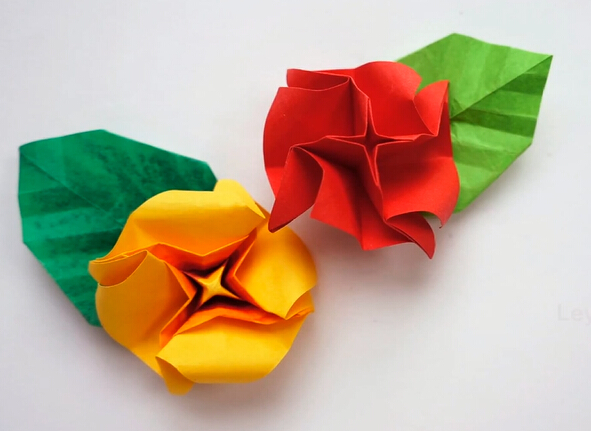 折纸玫瑰花的折法教你漂亮折纸玫瑰花怎么折