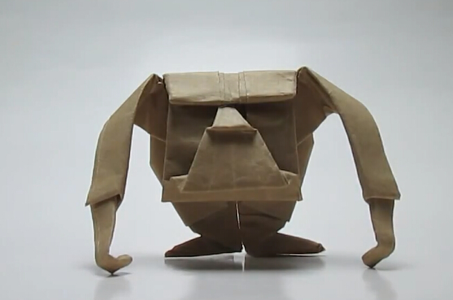 折纸动物之折纸大猩猩的趣味手工折纸制作教程
