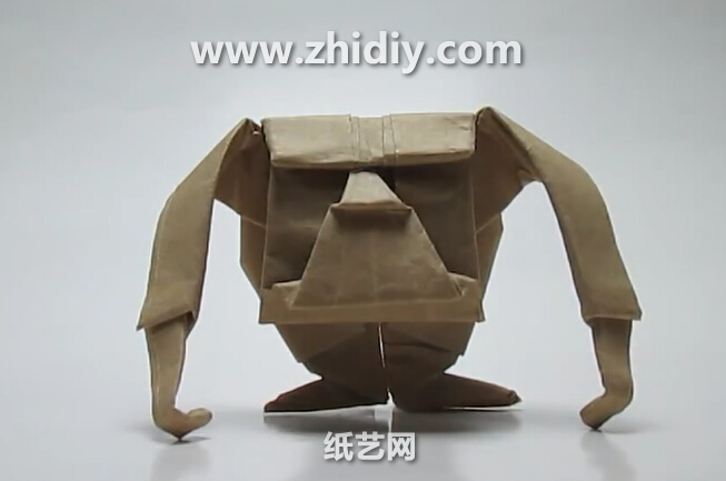 手工折纸视频教程手把手教你如何制作折纸动物折纸大猩猩