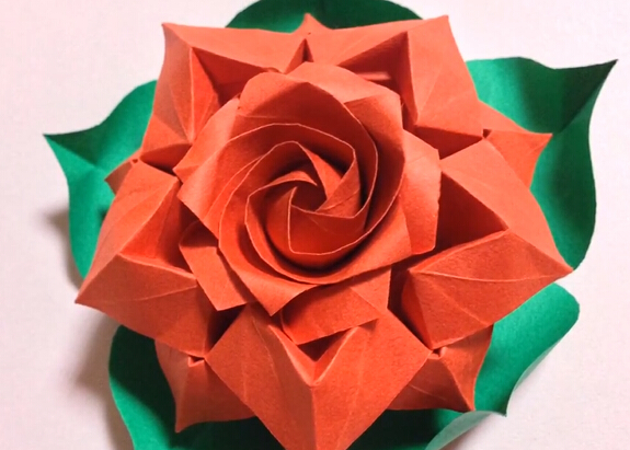 折纸玫瑰花的折法视频教程教你超炫折纸玫瑰花