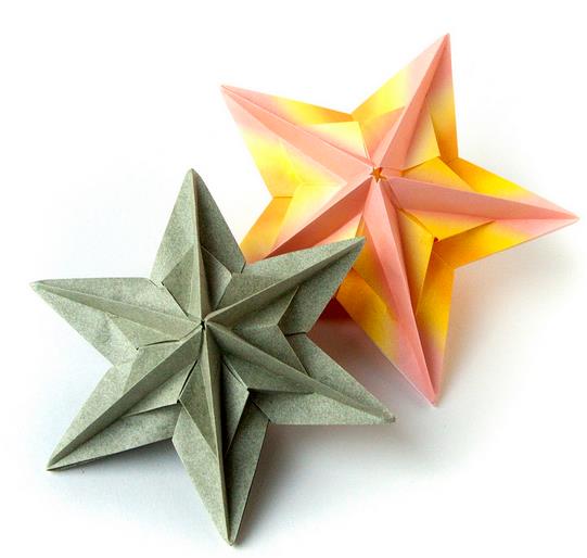 圣诞节立体组合圣诞星星的手工折纸DIY制作教程