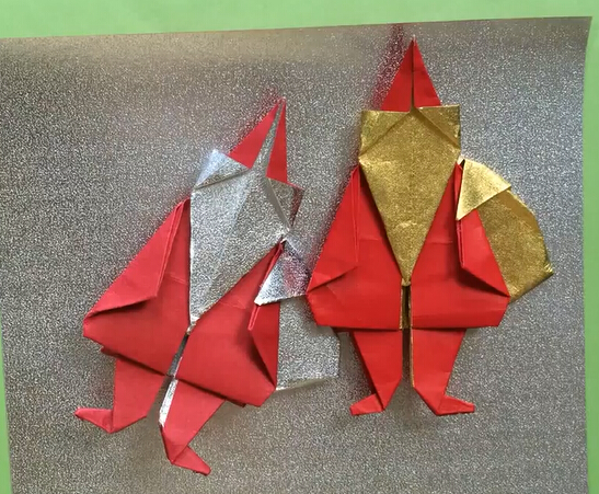 圣诞节圣诞老人折纸手工制作教程