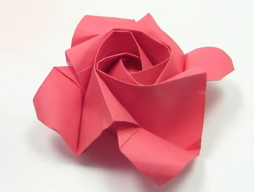 简单川崎玫瑰的折法视频教程