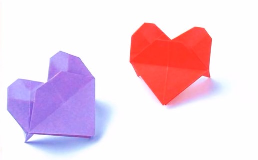 情人节礼物折纸心摆件的手工制作视频教程