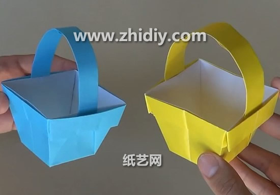 折纸小篮子折纸收纳盒的折法教程教你如何制作折纸小篮子