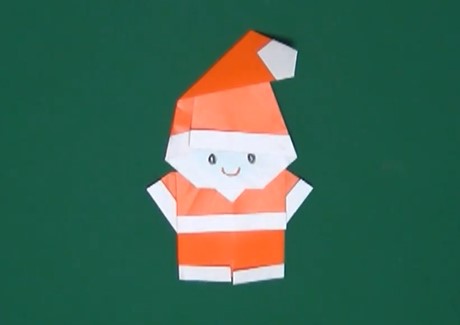 圣诞节卡通折纸圣诞老人手工DIY制作视频教程