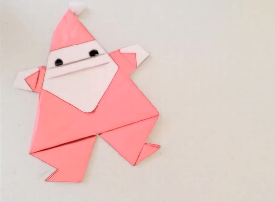 圣诞节简单折纸圣诞老人的手工制作方法
