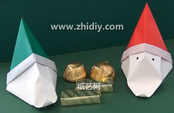折纸盒子大全手把手教你学习圣诞节圣诞老人折纸糖果盒子如何制作