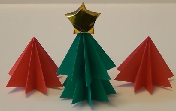 圣诞节超级简单的手工折纸圣诞树如何做
