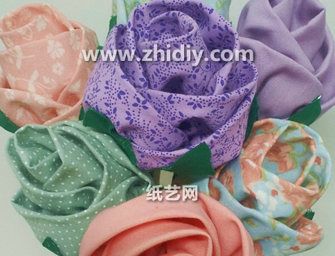 手工布艺玫瑰花的制作方法教程教你制作出漂亮的布艺玫瑰花