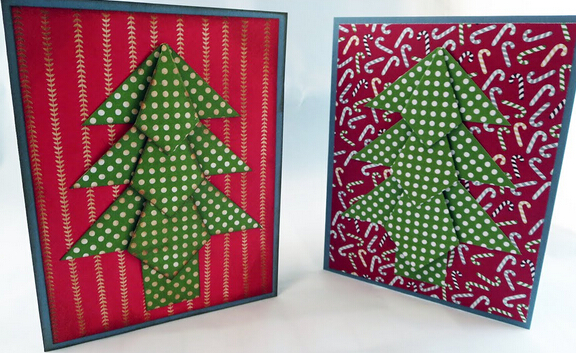 手工折纸圣诞树圣诞贺卡手工制作设计教程