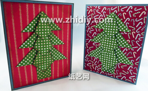 手工折纸圣诞树圣诞贺卡教程教你制作出漂亮的圣诞贺卡