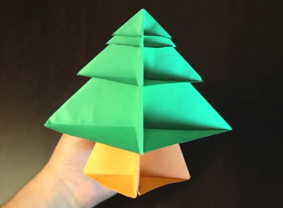 圣诞节折纸圣诞树模块化折纸圣诞树的手工制作教程