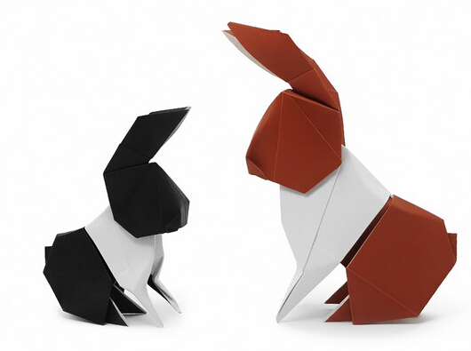 手工折纸仿真兔子折纸视频教程