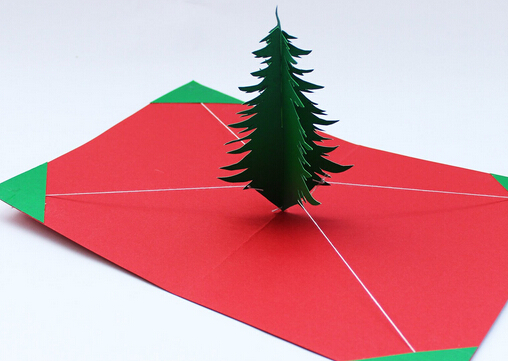 立体圣诞贺卡之3D立体圣诞树手工圣诞节贺卡的制作方法