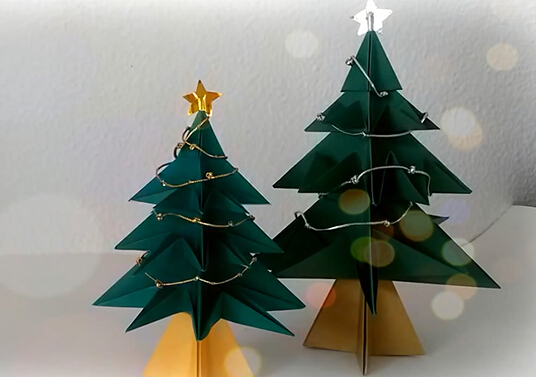 简单折纸圣诞树教你如何制作折纸圣诞树