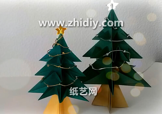 手工折纸圣诞树的折法教程手把手教你制作出精美的折纸圣诞树