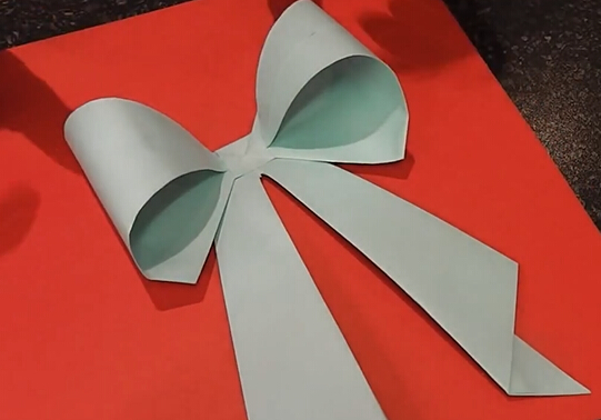 礼物包装折纸丝带蝴蝶结手工制作教程