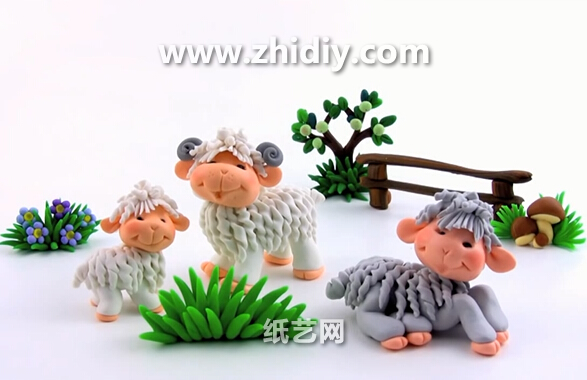 超轻粘土羊的手工制作教程教你羊年粘土羊如何制作