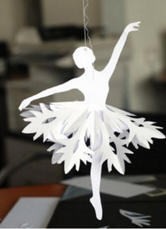 圣诞节芭蕾舞女立体剪纸雪花的手工制作视频教程