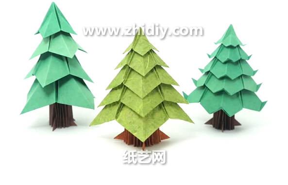 手工折纸圣诞树的折法教程手把手教你制作精美的圣诞树