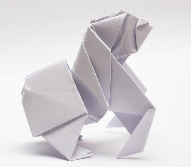 折纸大猩猩手工折纸视频教程