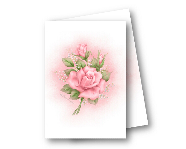 【情人节贺卡】情人节之花可打印贺卡和手工图纸模板
