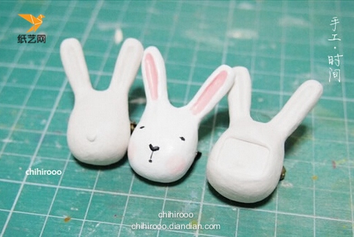 怎样做软陶？儿童手工制作可爱小白兔新手教程图解