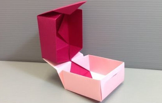 情人节手工折纸礼盒折纸盒教你手工折纸情人节收纳盒如何制作
