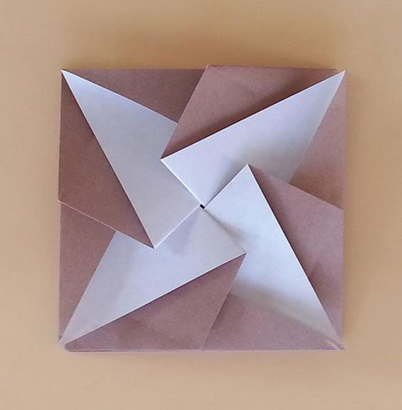 情人节风车折纸信封手工折纸视频教程