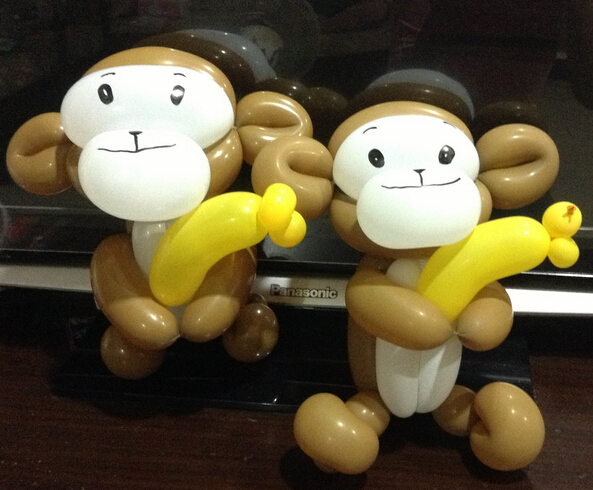气球装饰小猴子魔术气球造型视频手工教程