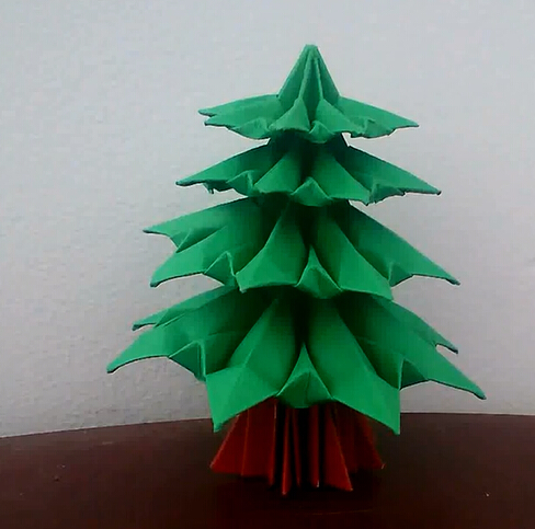 圣诞树折纸教程教你如何制作折纸圣诞树