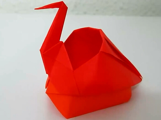 千纸鹤折纸盒子|千纸鹤手工收纳盒的折法