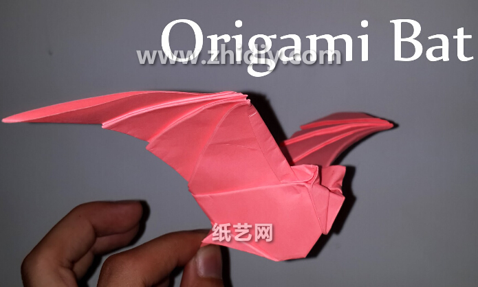 万圣节手工折纸蝙蝠的折法视频教程手把手教你折叠蝙蝠