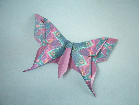 折纸蝴蝶|蝴蝶怎么折|折纸蝴蝶大全教程