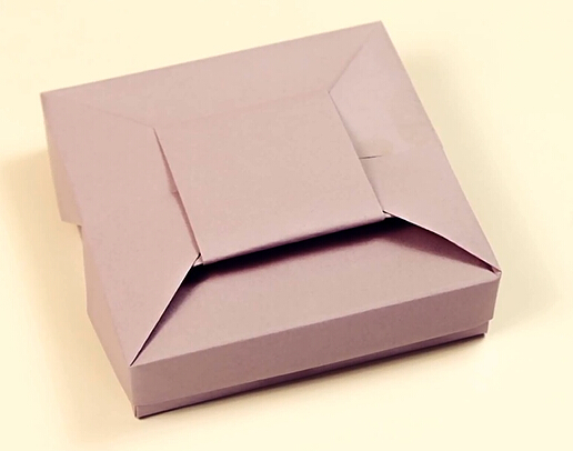情人节折纸礼盒|手工折纸包装盒的折法教程