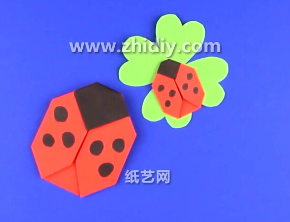 儿童节简单折纸七星瓢虫的折法教程教你学习如何制作出简单的折纸七星瓢虫