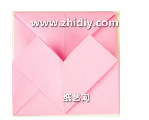 情人节手工折纸心信封的折法教程教你学习漂亮的情人节手工礼物制作
