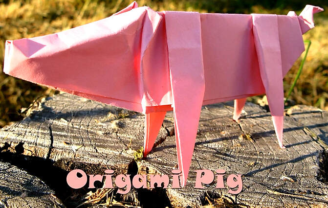 折纸猪儿童手工折纸小猪制作教程