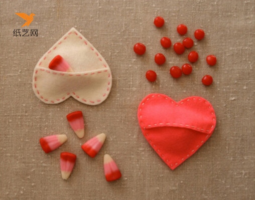 情人节可爱心形糖果包装袋制作方法教程