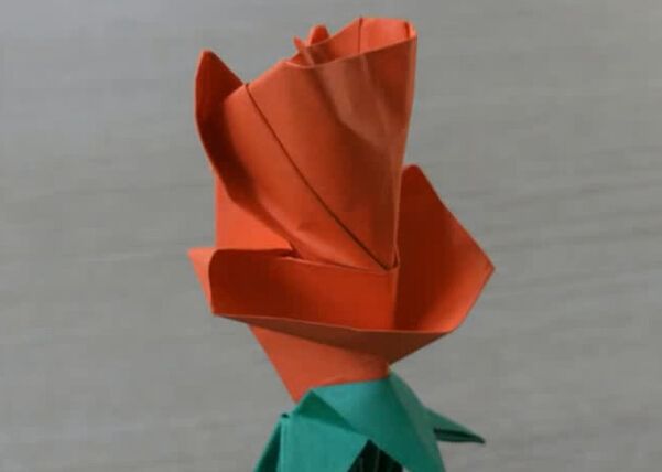 简单手工折纸玫瑰花的折纸视频教程教你如何叠玫瑰花