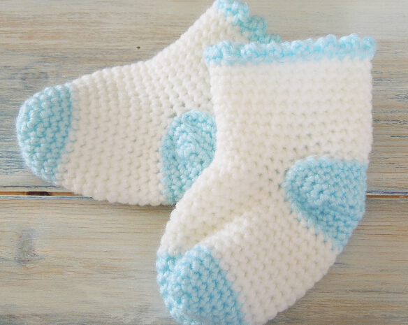 钩针编织宝贝毛线袜子|宝宝袜子的手工编织教程