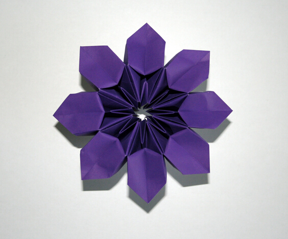 魔术折纸花的折纸视频手工教程