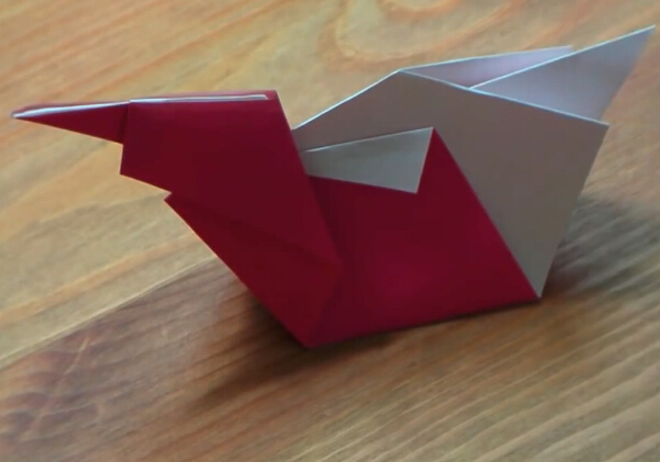 儿童折纸休息着的小鸭子简单折纸教程