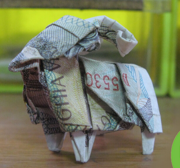 钱币折纸羊手工折纸教程