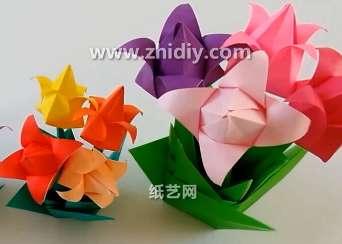 手工折纸花大全手把手教你学习如何制作出精美的折纸花郁金香