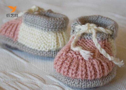 宝宝毛线鞋手工编织制作方式图解